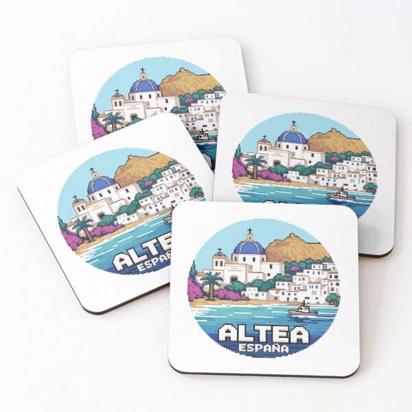 Item preview, Altea España: Pixel Art Coastal Village designed and sold by CircinusStore.