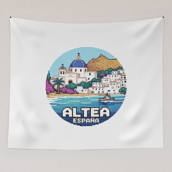 Item preview, Altea España: Pixel Art Coastal Village designed and sold by CircinusStore.