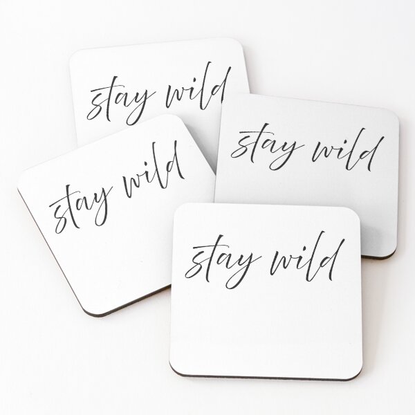 Item preview, Stay Wild Minimal Handwritten Typegraphy Quote Aesthetic Script Design designed and sold by onubi.