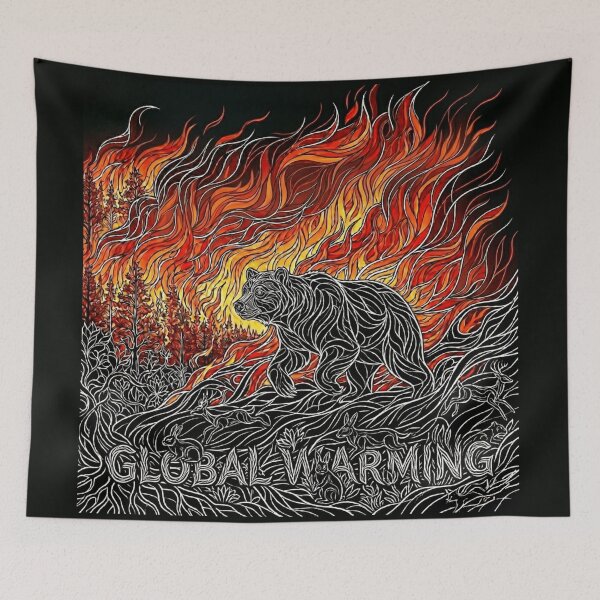Item preview, Global Warming - Bear in the wildfire designed and sold by Drishya-Designs.