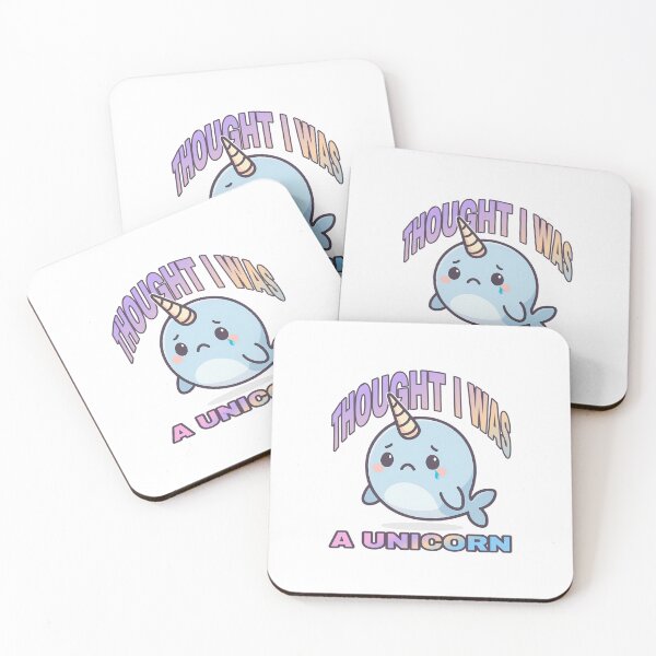 Item preview, Thought I Was a Unicorn – Cute Narwhal Design designed and sold by tellia-kallisto.