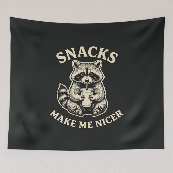 Item preview, Funny Raccoon Drinking Iced Milk Snacks Make Me Nicer Sarcastic Raccoon Lover  designed and sold by alenaz.