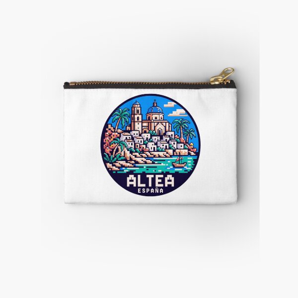 Item preview, Altea España: Pixel Art Mediterranean Coastal Badge designed and sold by CircinusStore.
