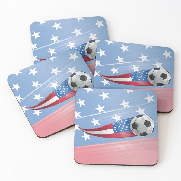 Item preview, United States of America flag with soccer ball with speed effect designed and sold by Doomko.