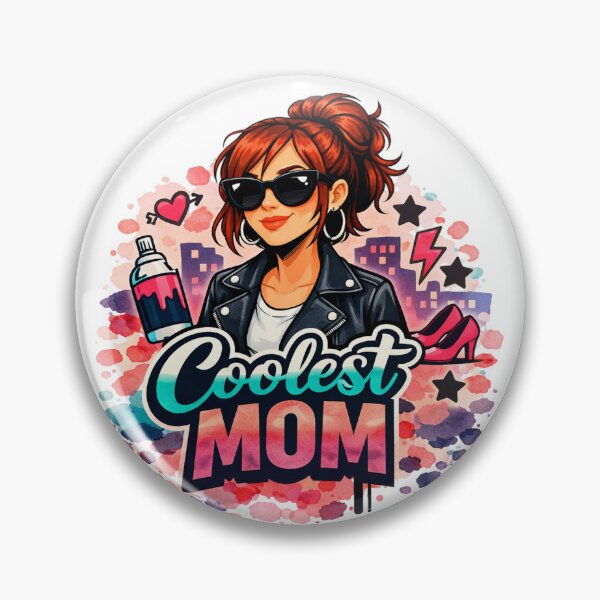 Item preview, Coolest Mom Ever Graffiti Art Fashion red head ginger hair funky Mother designed and sold by VISO-art.