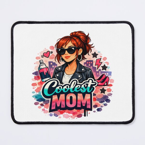 Item preview, Coolest Mom Ever Graffiti Art Fashion red head ginger hair funky Mother designed and sold by VISO-art.
