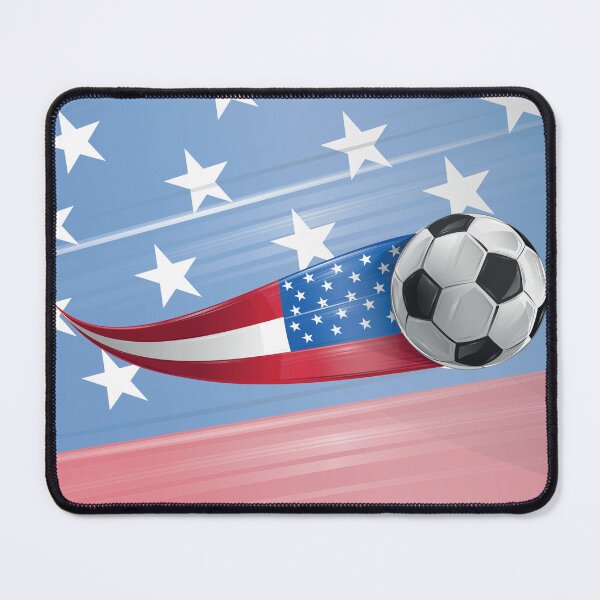 Item preview, United States of America flag with soccer ball with speed effect designed and sold by Doomko.