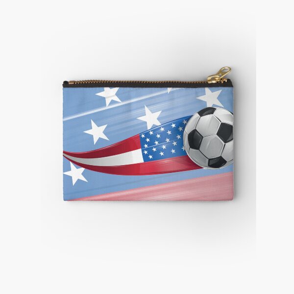 Item preview, United States of America flag with soccer ball with speed effect designed and sold by Doomko.