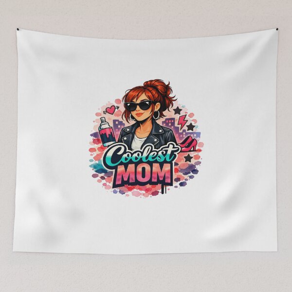 Item preview, Coolest Mom Ever Graffiti Art Fashion red head ginger hair funky Mother designed and sold by VISO-art.