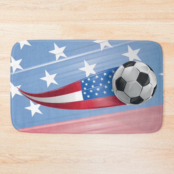 Item preview, United States of America flag with soccer ball with speed effect designed and sold by Doomko.