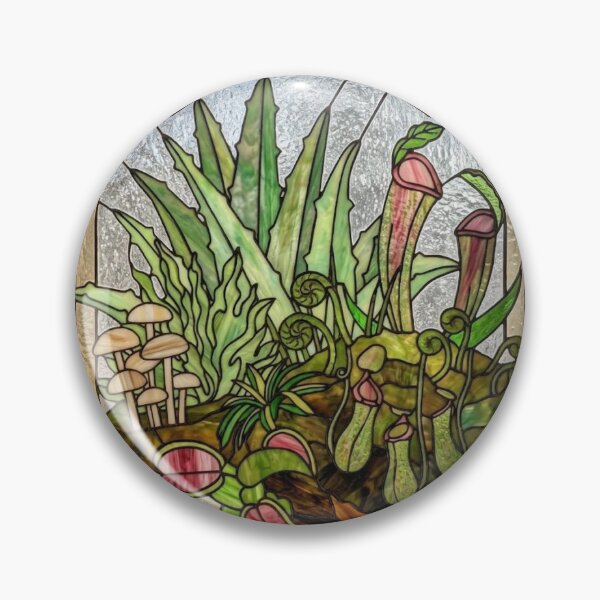 Item preview, Window of Stained Glass Succulents - green background designed and sold by LottiesLuck.