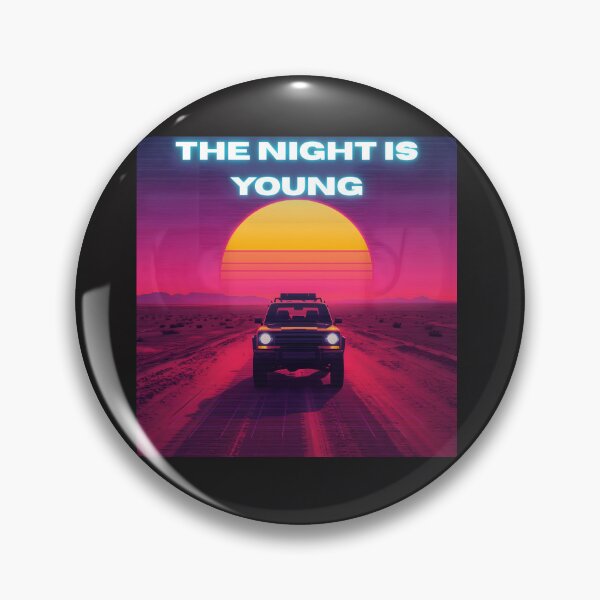 Item preview, The Night Is Young - Retro 80s Synthwave Sunset Car designed and sold by DOROTA-0909.