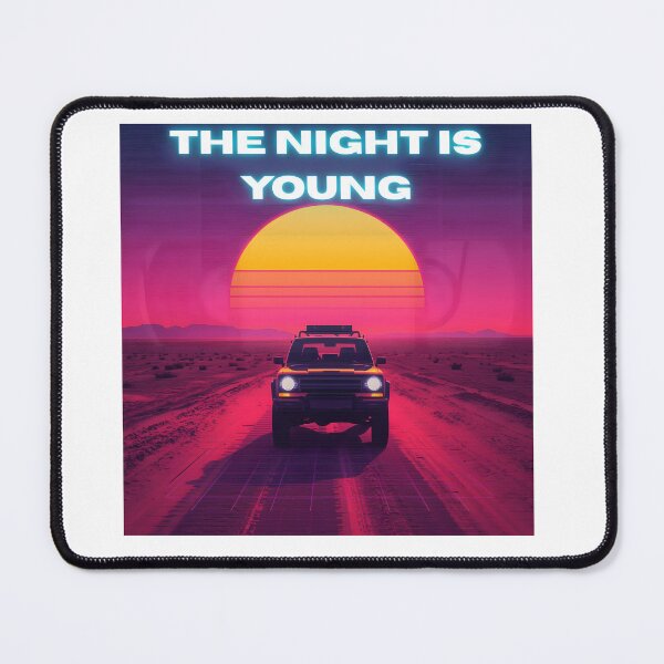 Item preview, The Night Is Young - Retro 80s Synthwave Sunset Car designed and sold by DOROTA-0909.