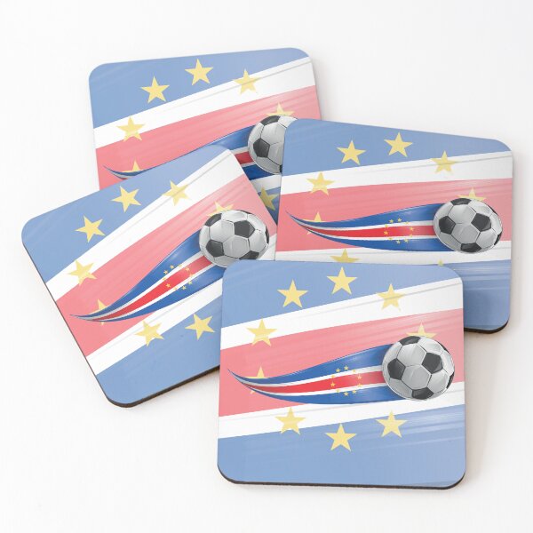 Item preview, Soccer ball with the colors of the Cape Verde flag, realistic effect designed and sold by Doomko.