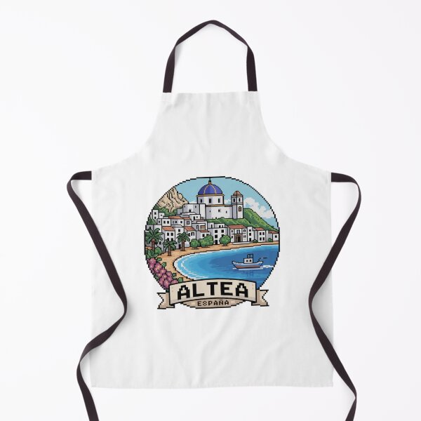Item preview, Altea España: Pixel Art Mediterranean Coastal Scene designed and sold by CircinusStore.