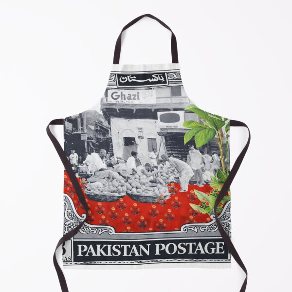 Item preview, Vintage Pakistan Bazaar Poster – Retro Postage Stamp Style Art designed and sold by Sketchbook Studio by Aqsaa.