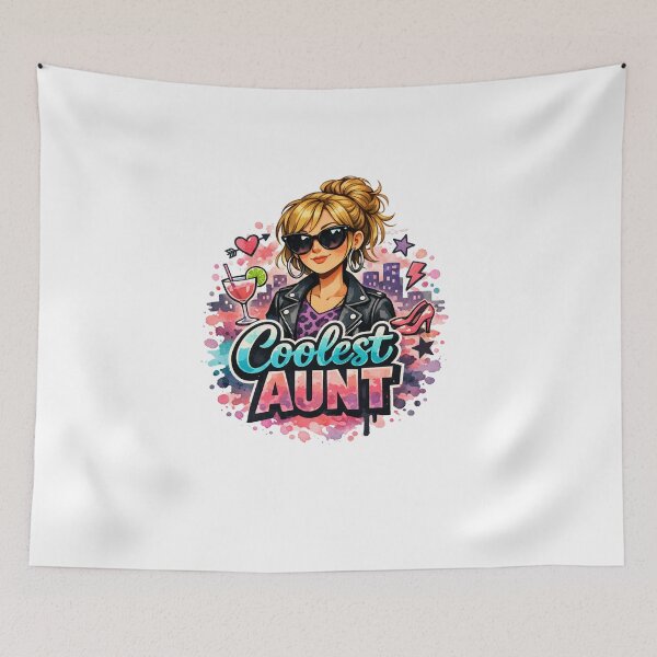 Item preview, Coolest Aunt Ever Graffiti Art T-Shirt funky blonde hair designed and sold by VISO-art.