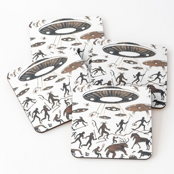 Item preview, Ancient Encounter - Prehistoric UFO Cave Art designed and sold by FlatlineArtCo.