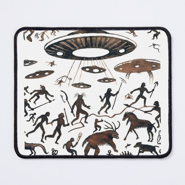 Item preview, Ancient Encounter - Prehistoric UFO Cave Art designed and sold by FlatlineArtCo.