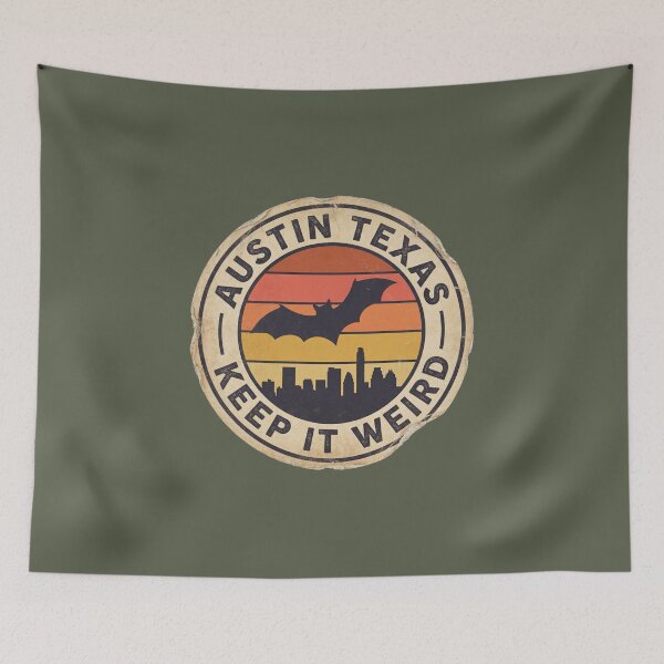 Artikelvorschau, Austin Texas Sticker Vintage Badge Retro Travel Keep It Weird Decal entworfen und verkauft von CarlosV.
