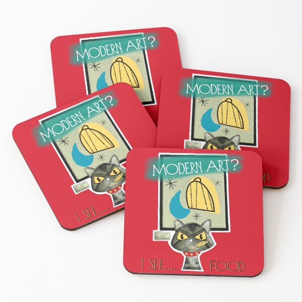 Item preview, MODERN ART MIDCENTURY CAT. POP ART designed and sold by Sycorax Studio.