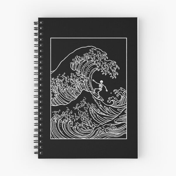 Item preview, Skeleton Surfing the Great Wave designed and sold by Skyleton.