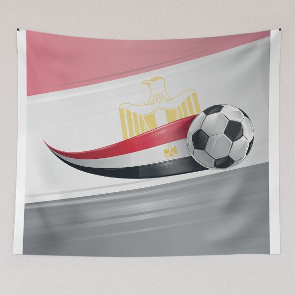 Item preview, Soccer ball with the colors of the Egypt flag, realistic effect  designed and sold by Doomko.