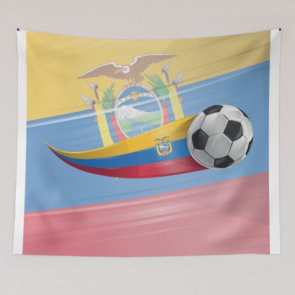 Item preview, Soccer ball with the colors of the Ecuador flag, realistic effect   designed and sold by Doomko.