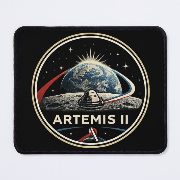 Item preview, Retro Moon Artemis – Earthrise Crew Exploration Badge designed and sold by OneMoments.