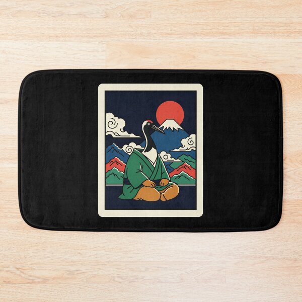 Item preview, Zen Crane Meditation Japanese Mountain  designed and sold by JordynLadukeg65.