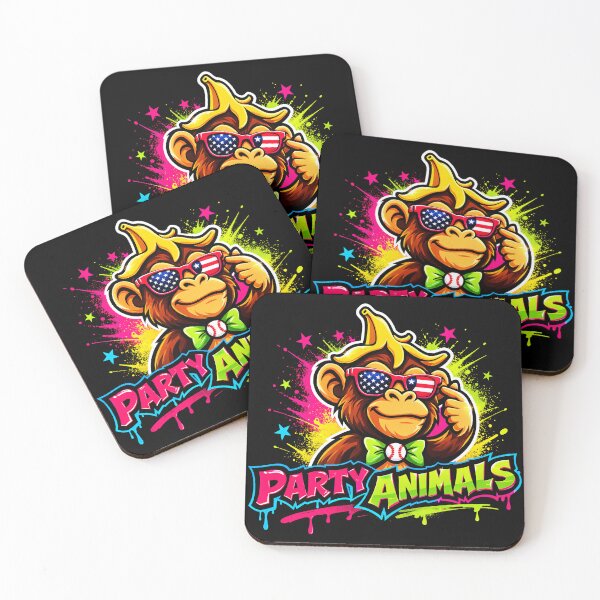 Item preview, Party Animals Monkey Neon Street  designed and sold by miaa-artistshop.