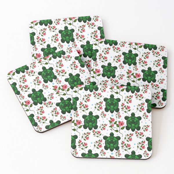 Item preview, Cute Turtle and Floral Seamless Pattern | Whimsical Nature Botanical DesignDesignDesign with FlowersSeamless Ocean Animal Design designed and sold by HopeAndHustle.