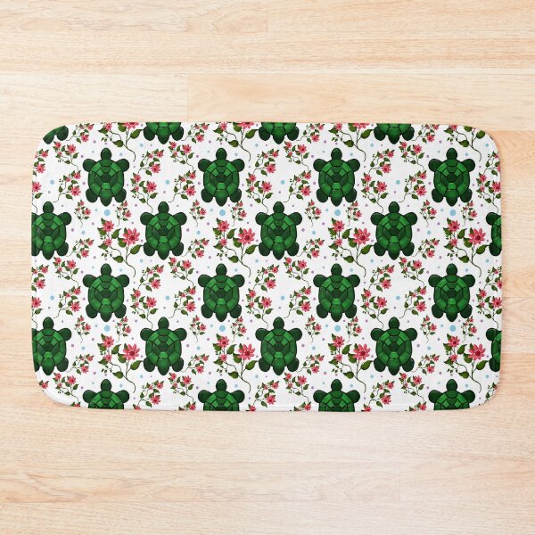 Item preview, Cute Turtle and Floral Seamless Pattern | Whimsical Nature Botanical DesignDesignDesign with FlowersSeamless Ocean Animal Design designed and sold by HopeAndHustle.