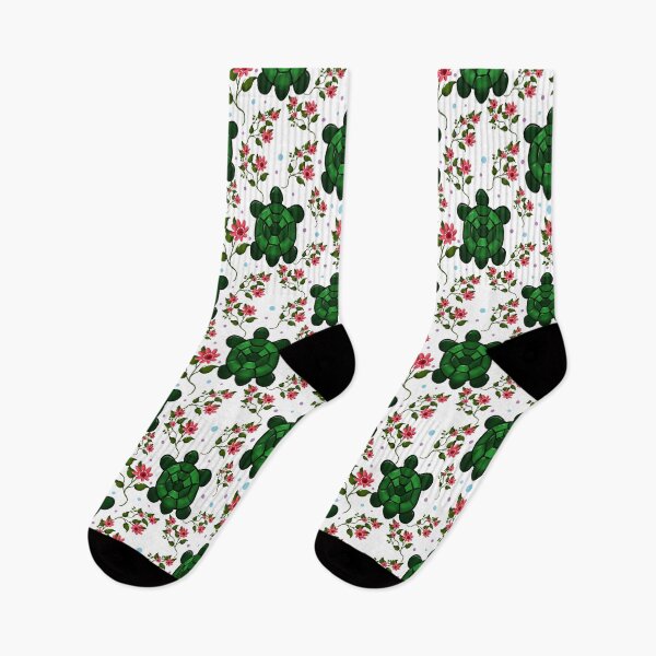 Item preview, Cute Turtle and Floral Seamless Pattern | Whimsical Nature Botanical DesignDesignDesign with FlowersSeamless Ocean Animal Design designed and sold by HopeAndHustle.