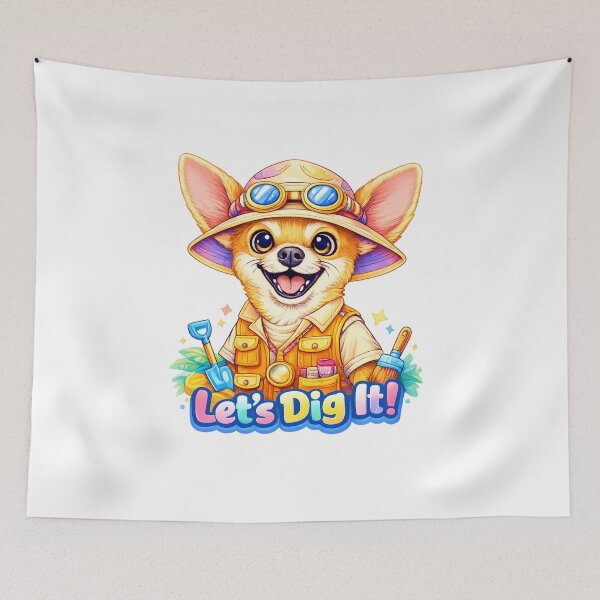 Item preview, Lets Dig It Mining Dog – Cute Miner Pup Illustration designed and sold by SoftSproutstu.
