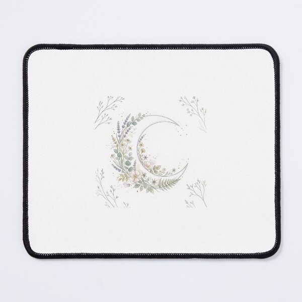 Item preview, Hand-drawn Botanical Watercolor Crescent Moon Flowers Minimalist Aesthetics designed and sold by FloraDesign-228.