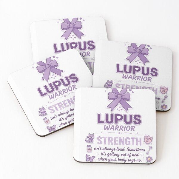 Item preview, Lupus Warrior Purple Ribbon Awareness Strength Quote designed and sold by fofo1973.