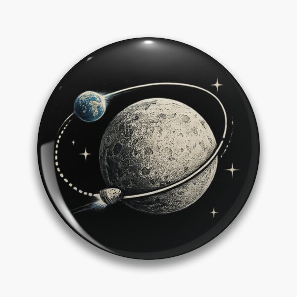 Item preview, Lunar Orbit Trajectory – Deep Space Flight Diagram designed and sold by OneMoments.