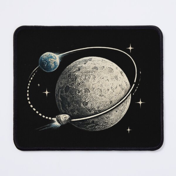 Item preview, Lunar Orbit Trajectory – Deep Space Flight Diagram designed and sold by OneMoments.