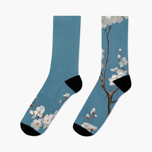 Item preview, Cherry Blossom Blue Aesthetic | Japanese Sakura Floral Art Print designed and sold by ayatstudio.