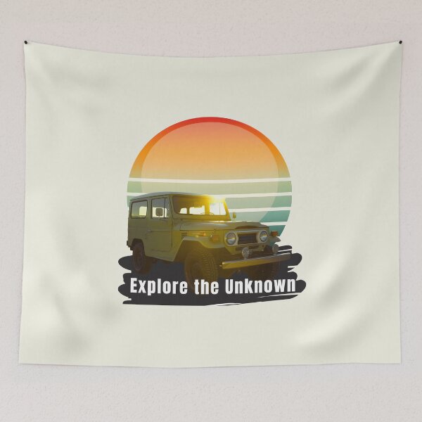 Item preview, Vintage 4x4 Off-Road Adventure - Explore the Unknown Retro Art designed and sold by DOROTA-0909.