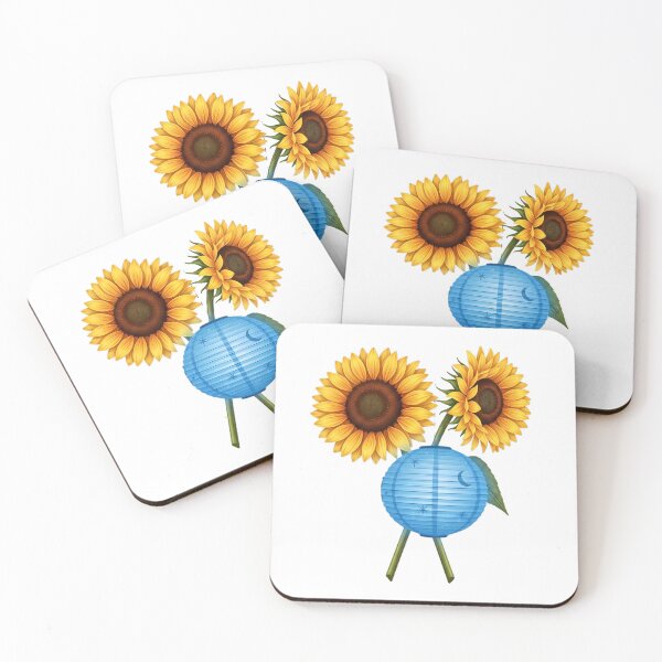 Item preview, Pair Sunflowers Crossed Blue Moon Lantern designed and sold by pumsquare.