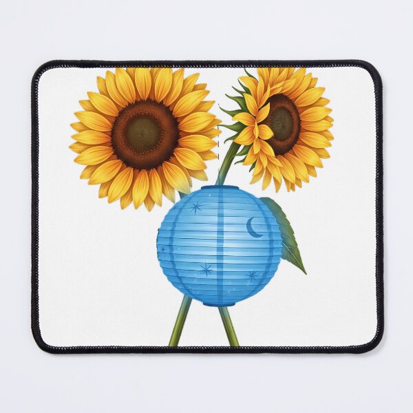 Item preview, Pair Sunflowers Crossed Blue Moon Lantern designed and sold by pumsquare.