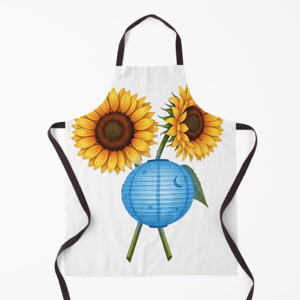 Item preview, Pair Sunflowers Crossed Blue Moon Lantern designed and sold by pumsquare.