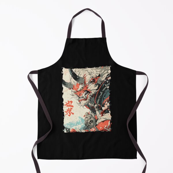Item preview, Oni Mask Japanese Yokai Tattoo Style designed and sold by titanlevi.