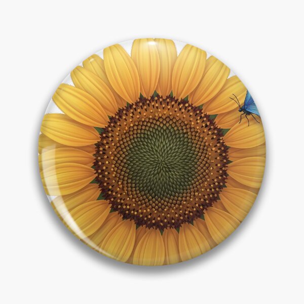 Item preview, Sunflower Tiny Blue Moth Resting On One Petal designed and sold by pumsquare.