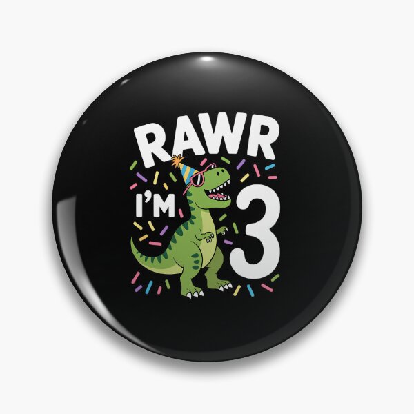 Item preview, Three Rawr I'm 3 Years Old T Rex Dinosaur 3rd Birthday Boys designed and sold by fferomananul.