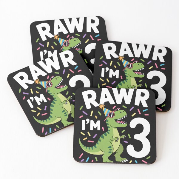 Item preview, Three Rawr I'm 3 Years Old T Rex Dinosaur 3rd Birthday Boys designed and sold by fferomananul.