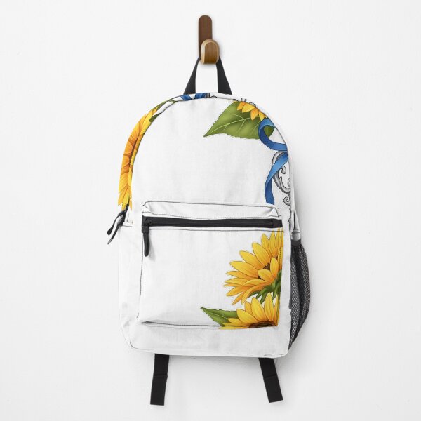 Item preview, Sunflower Sprig Tied Around Silver Key Blue Ribbon designed and sold by pumsquare.