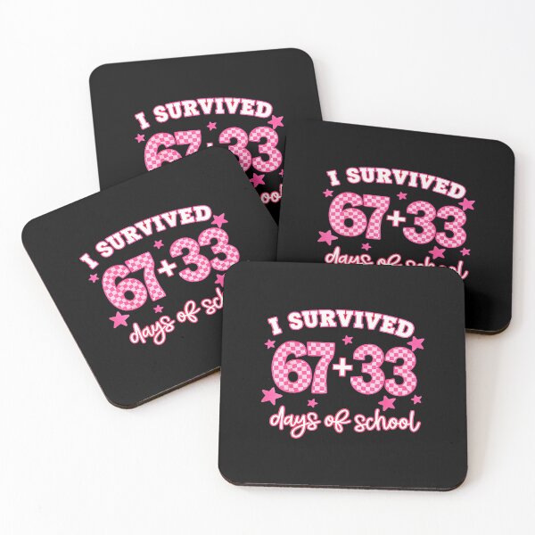 Item preview, I Survived 67+33 Days of School Funny Pink designed and sold by gladysenglish.